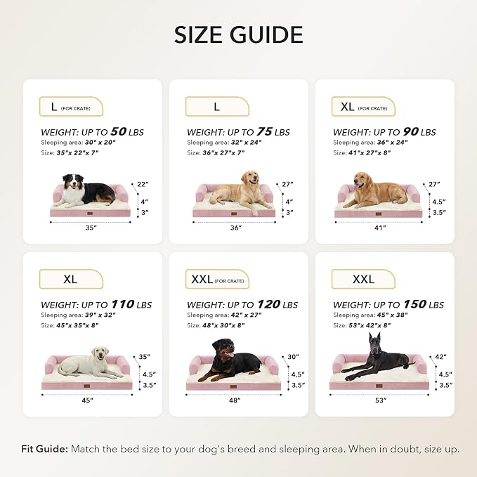 Orthopedic Dog Beds for Extra Large Dogs, Waterproof Egg Crate Foam XL Dog Bed - Image 5