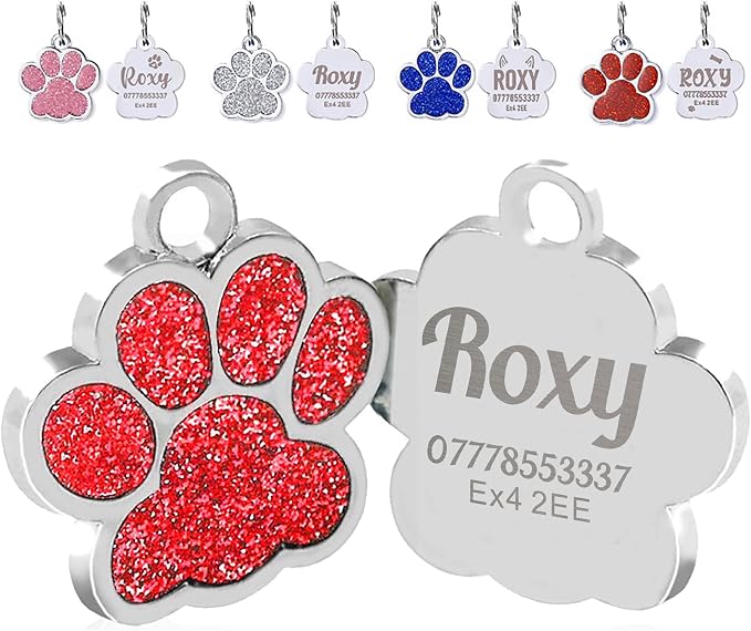 EDSG Cat Dog Tags Personalized for Pets, Dog Name Tags Cat Name ID Tag by EDSG