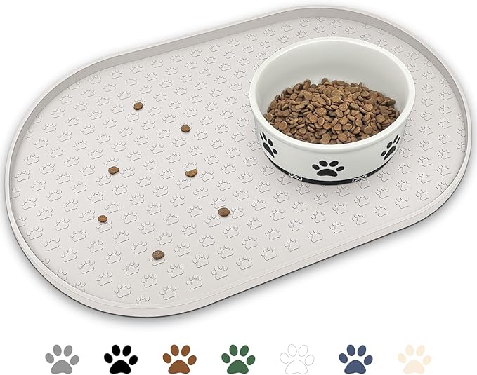 KPWACD Dog Food Mat Anti-Slip Bowl Mats by KPWACD