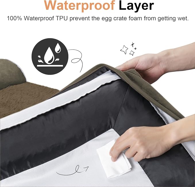 Large Dog Bed Orthopedic Washable: Beds Bolster XL Bed Large Big Dogs Egg Crate - Image 4