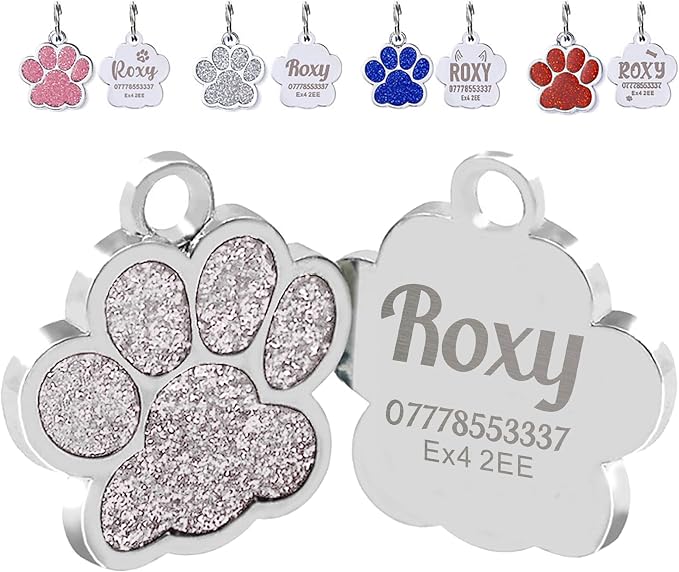 EDSG Cat Dog Tags Personalized for Pets, Dog Name Tags Cat Name ID Tag by EDSG