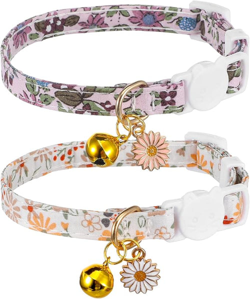 2 Pack Cotton Breakaway Cat Collars by Unknown