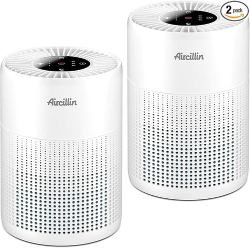 2 Pack Air Purifiers for Bedroom H13 True HEPA Air Filter Cleaner, Odor by Aircillin