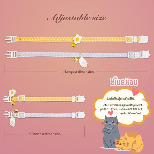 2 Pack Cotton Breakaway Cat Collar - Image 2