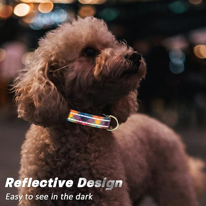 Reflective Dog Collar for Large Dogs, Cute Boho Adjustable Heavy-Duty Nylon - Image 3