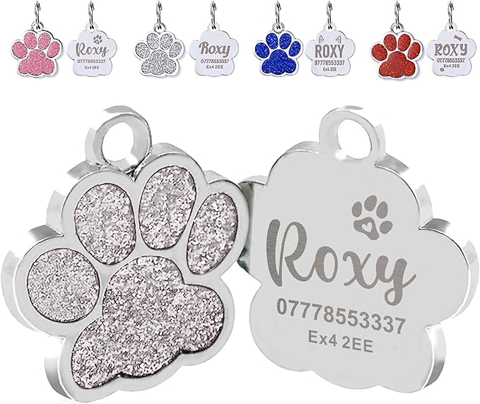 EDSG Cat Dog Tags Personalized for Pets, Dog Name Tags Cat Name ID Tag by EDSG