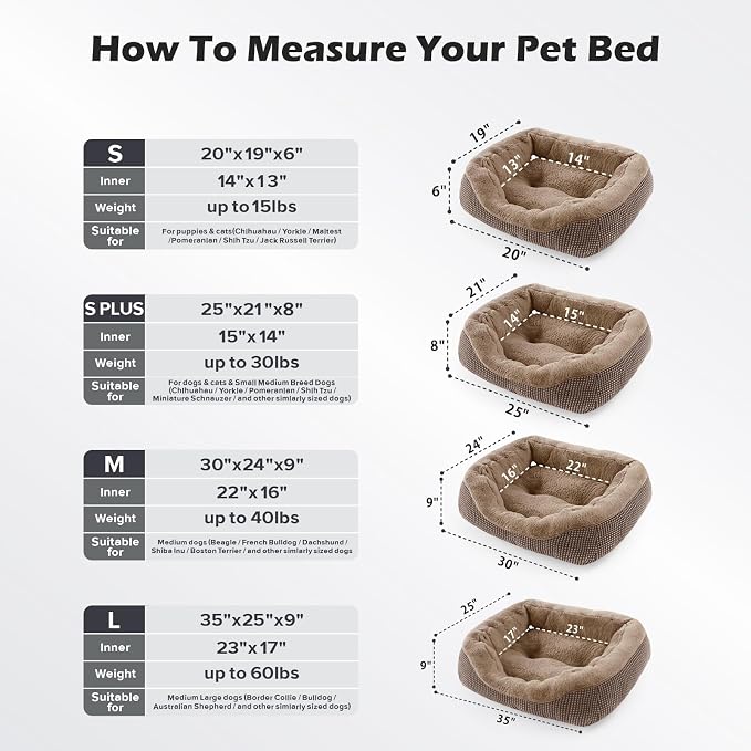 INVENHO Dog Bed Medium Size, Orthopedic Warming Soft Calming Sleeping Durable - Image 5