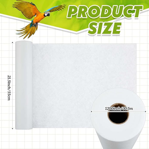 100 ft x 22 Inch Bird Cage Liner Disposable Cages Cushion Pad Mat Precut - Image 2