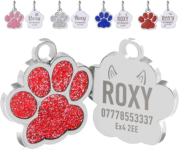 EDSG Cat Dog Tags Personalized for Pets, Dog Name Tags Cat Name ID Tag by EDSG