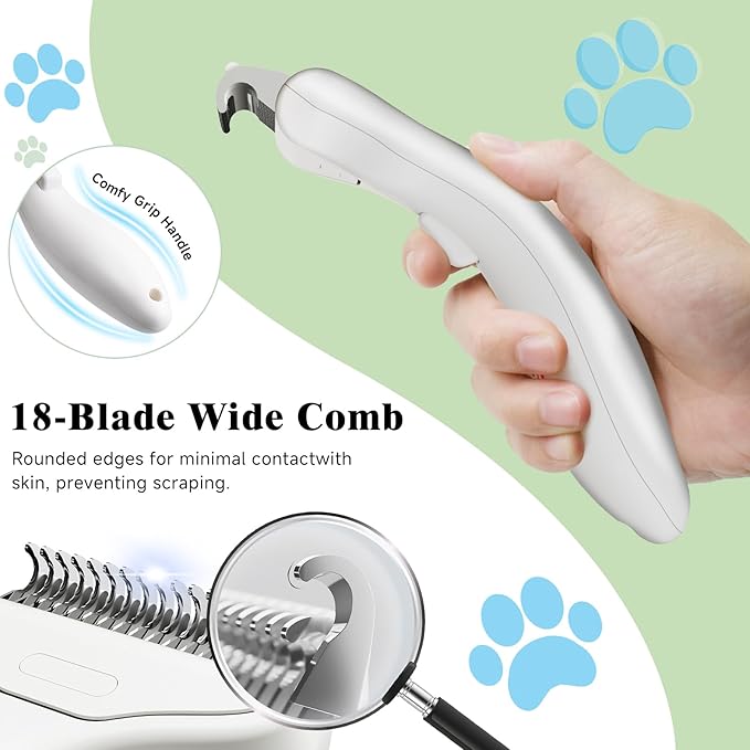 Undercoat Shedding Brush for Dogs & Cats – Professional Deshedding & Dematting - Image 5