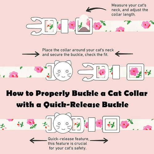 2 Pack Cotton Breakaway Cat Collars Set - Image 2