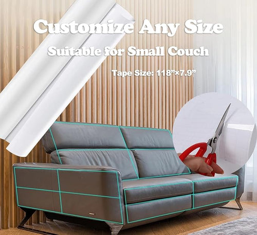 118"x8" Self-Adhesive Cat Scratch Protector Tape, Anti-Claw Couch Furniture - Image 2