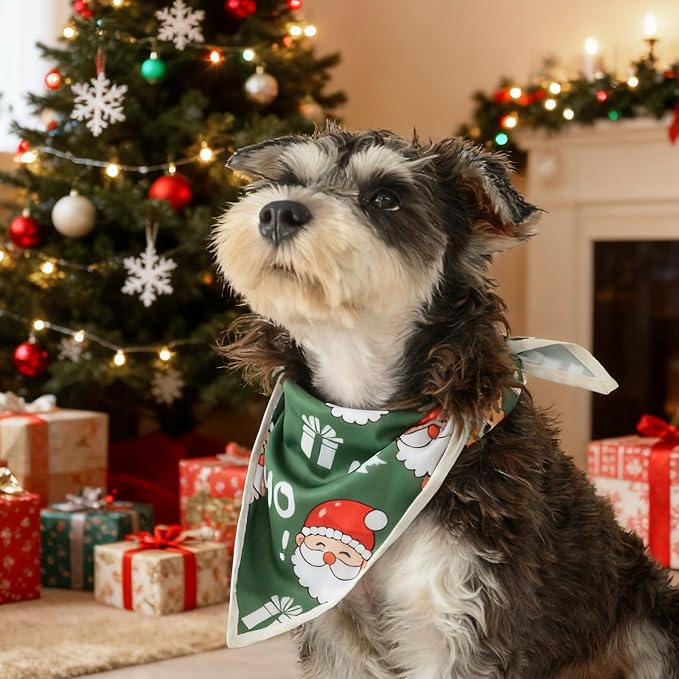 Christmas Dog Bandanas Santa Claus Dogs Scarf - Image 3