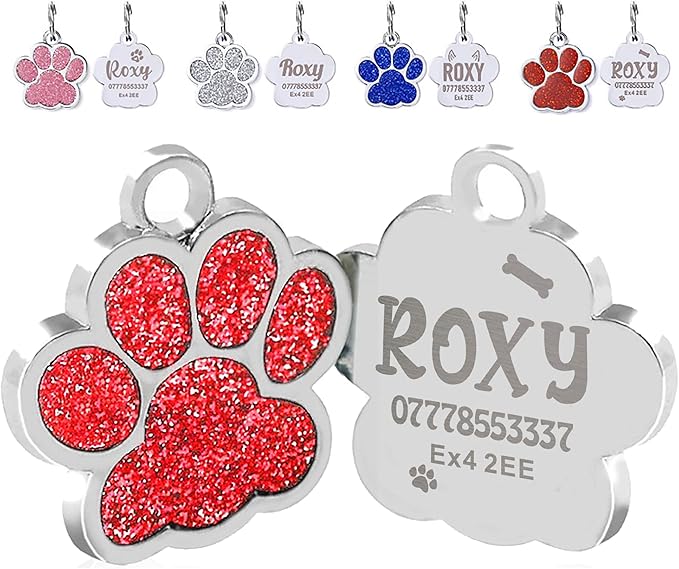 EDSG Cat Dog Tags Personalized for Pets, Dog Name Tags Cat Name ID Tag by EDSG