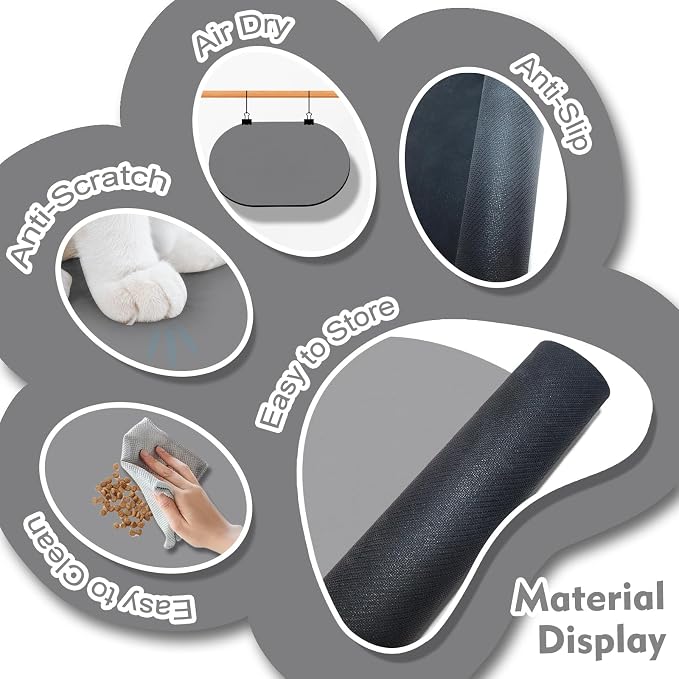 Pet Feeding Mat – 20''x12'' Absorbent Dog Food Mat, Pet Water Mats Protect Floor - Image 3