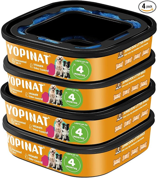 2 IN 1 Genie Refill Bags for Dog Cat 4 Pack by Yopinat