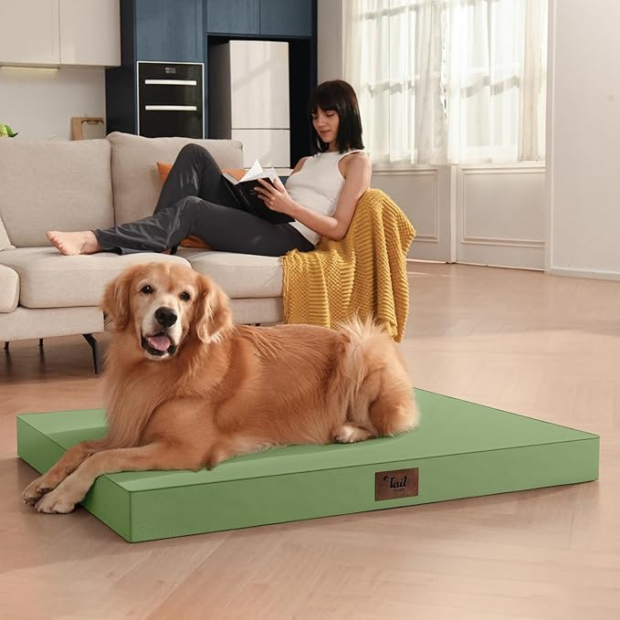 Outdoor Dog Bed for Small Dogs & Cats, Waterproof Dog Crate Mat Orthopedic Egg - Image 5