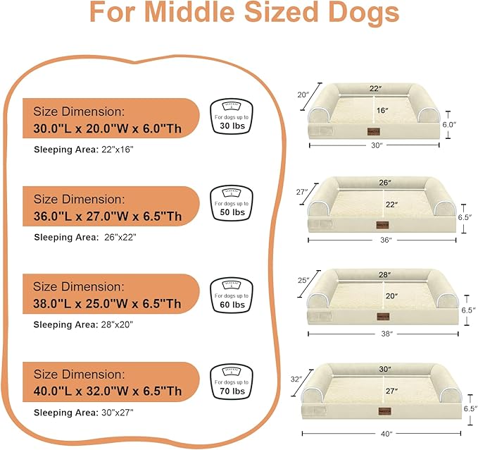 Large Dog Bed Orthopedic Washable: Beds Bolster XL Bed Large Big Dogs Egg Crate - Image 6