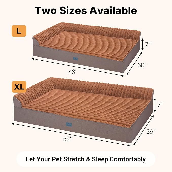 Veehoo Orthopedic Dog Bed for Large Senior Dogs, 7 Inch Thick XL Memory Foam - Image 4