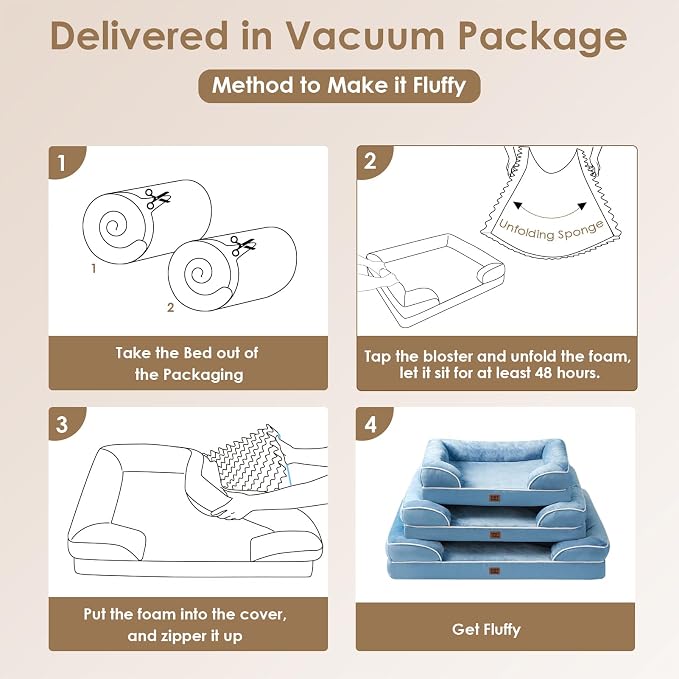 EHEYCIGA Orthopedic Dog Bed for Medium Dogs, Waterproof Memory Foam Medium Dog - Image 7