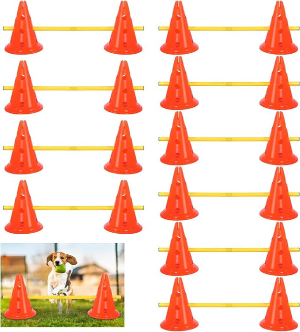 10 Sets Dog Agility Hurdle Cone Set 20 Pcs Exercise Cones by Glimin