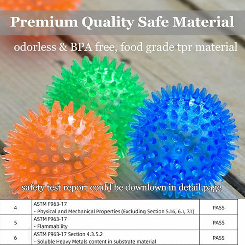 12pack Squeaky Dog Toys Spiky Dog Balls Cleans Teeth and Promotes Dental and - Image 2