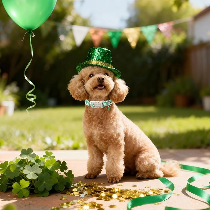 St Patricks Day Dog Collar for Puppy Small Dogs - Image 2