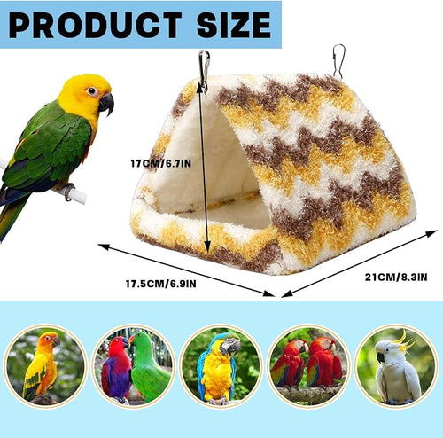 2 Pack Bird Nest House, Hanging Hammock Fluffy Parrots Bird Bed - Image 2