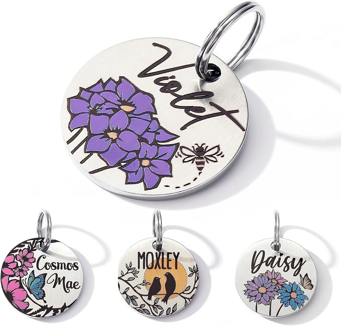 MYXGY Colorful Dog Tags Personalized, Engraved Dog Tags by MYXGY