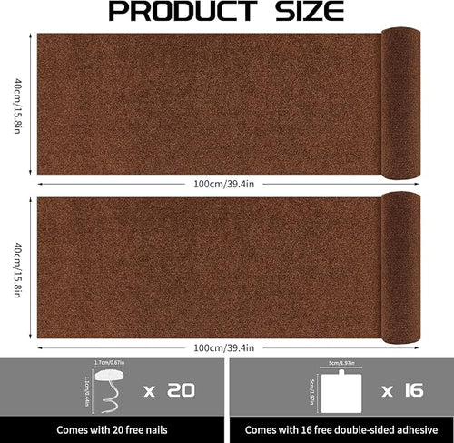 2 Pcs 39.4"x15.8" Cat Scratch Mat, Cat Scratch Couch Furniture Protector - Image 2