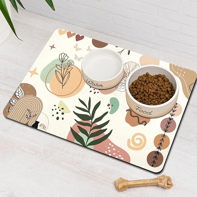Pet Feeding Mat for Floors Waterproof Dog Mat for Food and Water Absorbent - Image 8