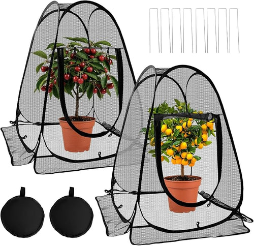 2 Pack 28 x 28 x 32 Inch Pop-up Gardening Net Cover by Anxingo