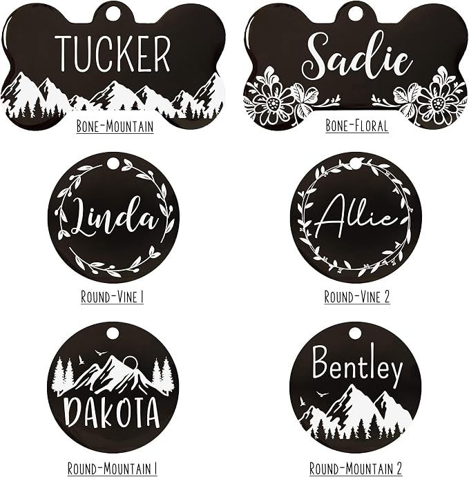 Ultra Joys Stainless Steel Pet ID Tag Dog Name Tags Personalized Front & Back - Image 4