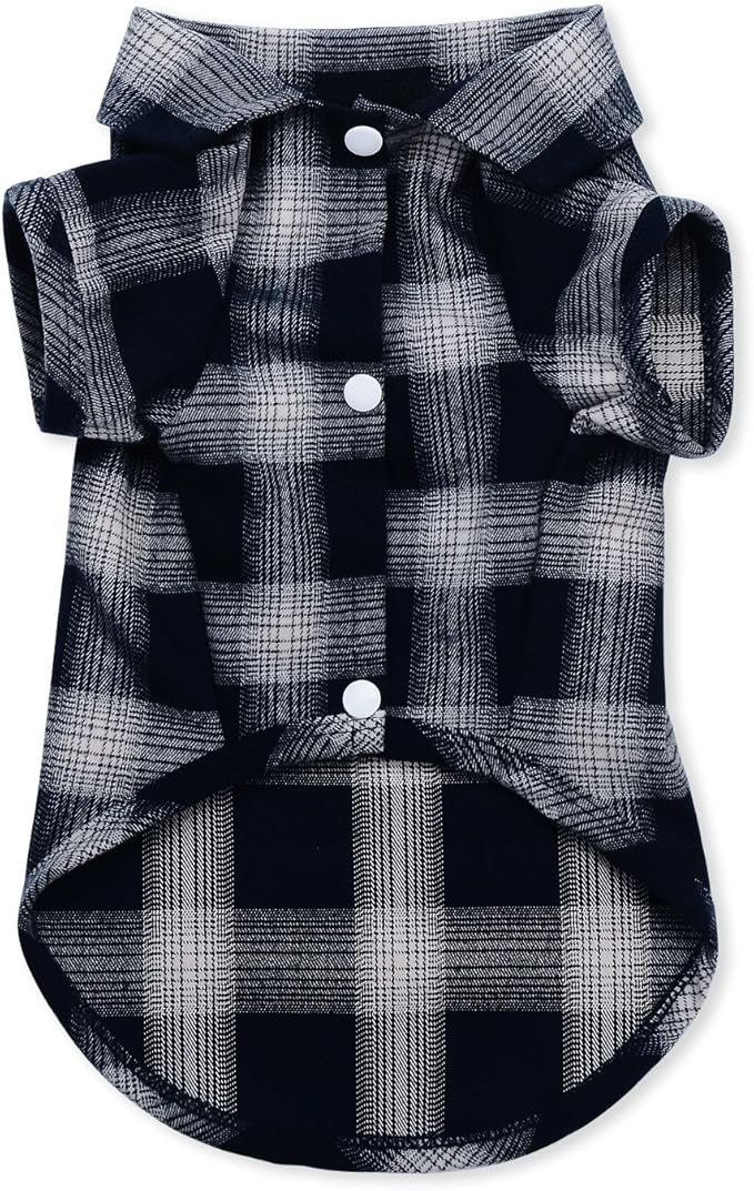 Koneseve Dog Shirt Pet Plaid Clothes T-Shirt Sweater Breathable by Koneseve