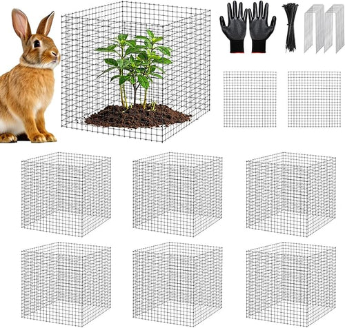 18 PCS Plant Protector from Animals, 6 Pack 12x12 Inch Metal Plant Cages by APOCHON