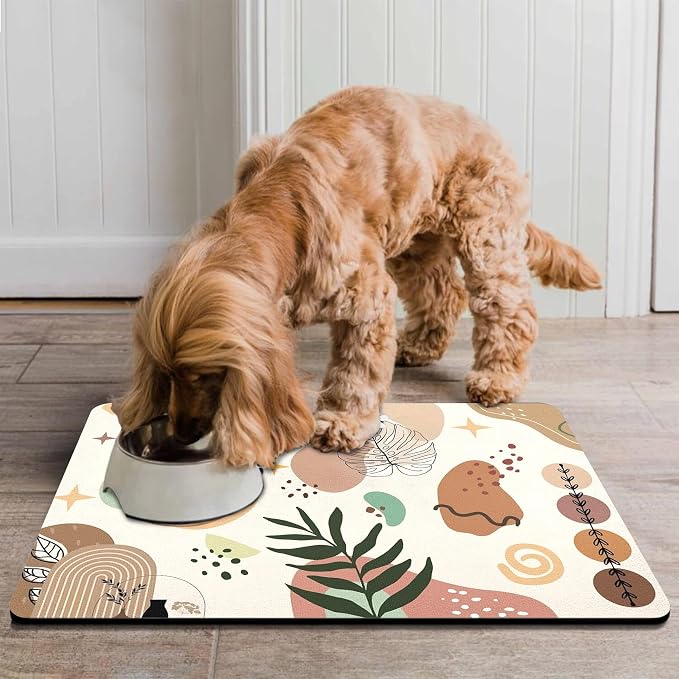 Pet Feeding Mat for Floors Waterproof Dog Mat for Food and Water Absorbent - Image 7