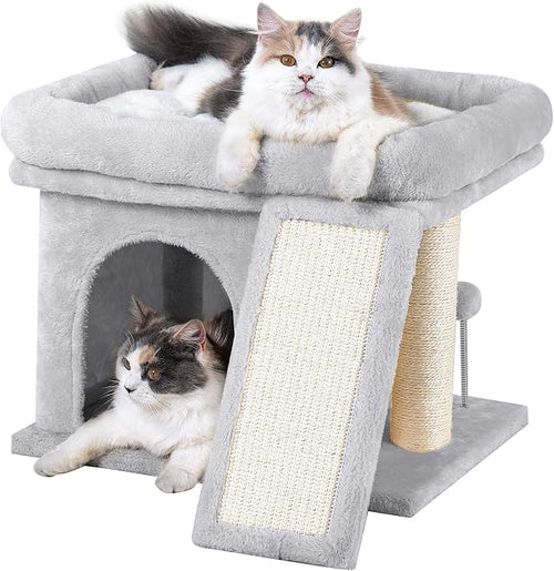 14in Cat Tree Tower with 20 * 16.5in Perch Bed and Washable Top by Aechonow