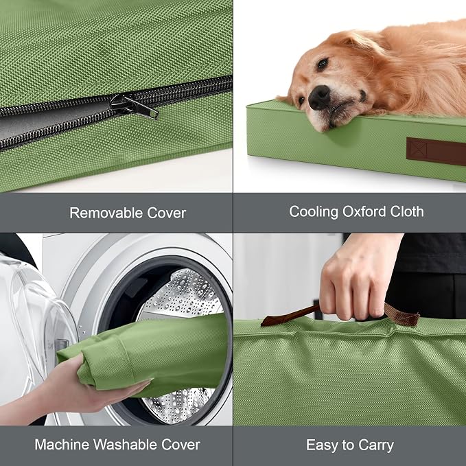 Outdoor Dog Bed for Small Dogs & Cats, Waterproof Dog Crate Mat Orthopedic Egg - Image 6