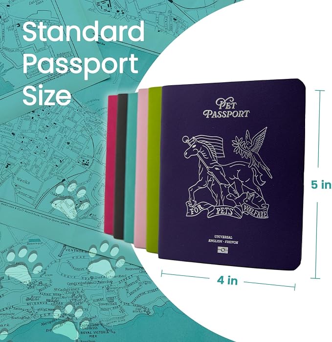 Color Premium PU Leather stitch-sewn Pet Passport Medical Record - Image 5
