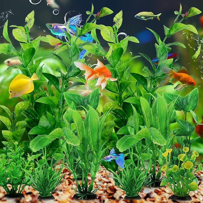 PietyPet Fish Tank Accessories Green Plants, Aquarium Decor Plastic Plants - Image 4