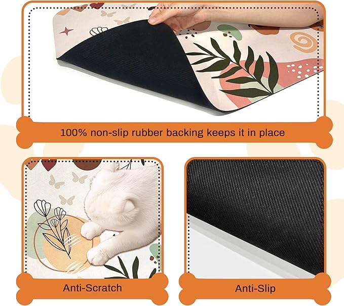 Pet Feeding Mat for Floors Waterproof Dog Mat for Food and Water Absorbent - Image 3