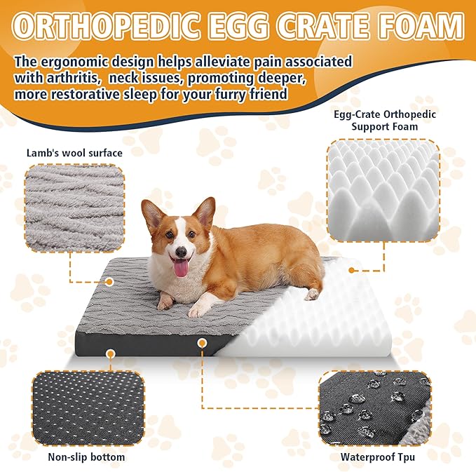 Orthopedic Dog Beds for Medium Dogs – Waterproof Plush Pet Mattress - Image 6