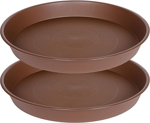 2 Pack of 20 21 inch Plant Saucer Round, Deep Plant Saucers by Bleuhome