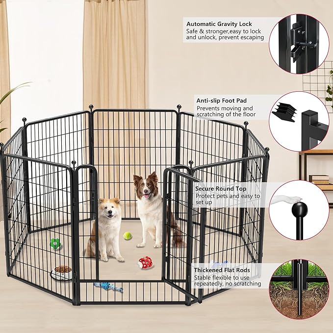 Dog Playpen 40 inch 20 Panels Indoor Outdoor Dog Pen - Image 4