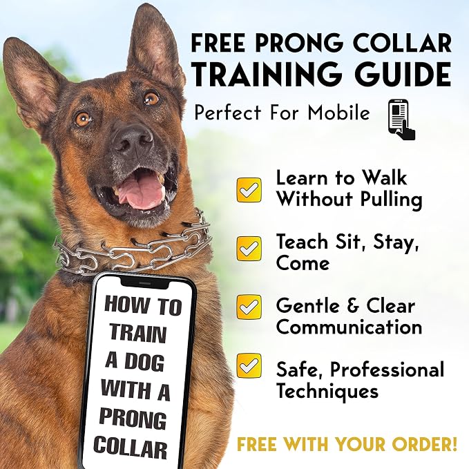 PetJett Prong Collar for Dogs Training Collar Adjustable Choke Collar Quick - Image 7