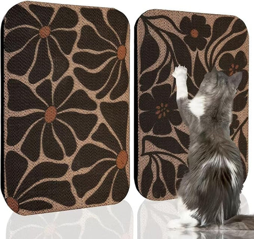 2 Packs Art Cat Wall-Mountable Scratching Board 16.7x11x1 Inch Cat Wall Scratch by LESISSMER