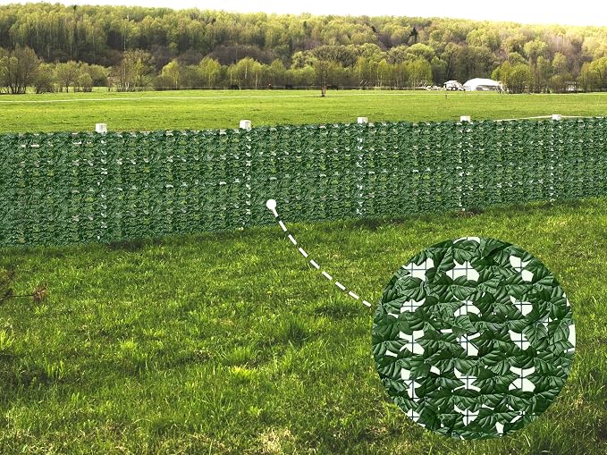 Artificial Fence Privacy Screen: 5FT x 20FT UV-Anti Faux Greenery Backdrop Ivy - Image 7