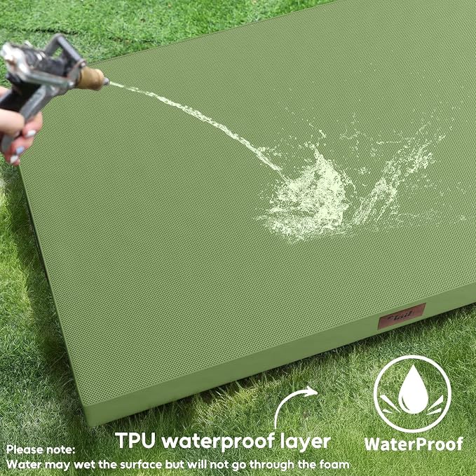 Outdoor Dog Bed for Small Dogs & Cats, Waterproof Dog Crate Mat Orthopedic Egg - Image 4