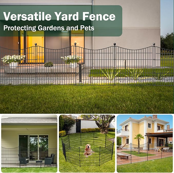 4 Panels No Dig Dog Fence Outdoor - Image 4