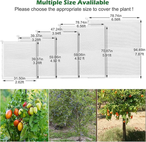 2 Pack 6 x 6.6 ft Large Fruits Tree Netting, Garden Mesh Insect Tree Cover - Image 2